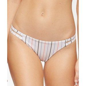 Tavik Horizon Stripe Tapioca Vine Bikini Bottoms Strappy Minimal Coverage L